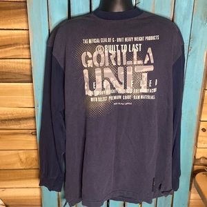 Y2K Gorilla Unit G-Unit crewneck sweatshirt size XXL blue white 50 Cent